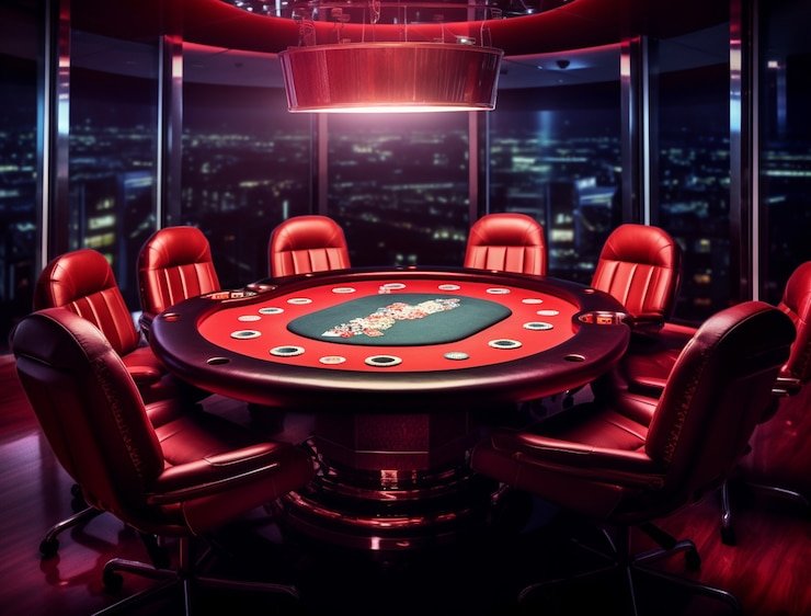 Multi-camera live roulette table with professional dealer and chip display