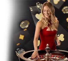 Dashboard showing live casino tables and sports betting options